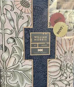 WILLIAM MORRIS UK 3pc KING Cotton Duvet Set Lily And Pomegranate Plaster Pink