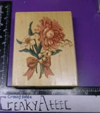 VICTORIAN PEONY LILY OF VALLEY BOUQUET FLOWERS RUBBER STAMP STAMPEDE CREAKYATTIC