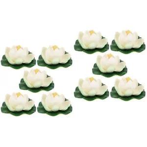 10floating flowers Pcs foam lotus flower pond decor artificial floating