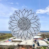 Sunflower Suncatcher | Rainbow Maker | Floral Sticker | Window Sticker | Static Cling