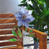 Stained glass Lily flower Suncatcher 3D, Table plant cactus decor, Home Garden stake, Mother??s Day gift, Outdoor and gardening decor