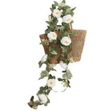 Artificial Silk Peony Flower Vine Wedding Home Balcony Garden Wall Hanging...