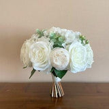 Ivory white Rose bouquet, Wedding bouquet, bridal bouquet, bridesmaids bouquet, Ivory wedding accessories,New Bouquet,corsage, boutonhole