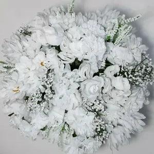 Mixed White 24-13" Bushes Silk Flower Home General Decor Wedding Bride Craft US
