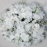 Mixed White 24-13" Bushes Silk Flower Home General Decor Wedding Bride Craft US