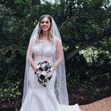 Bridal Bouquet 10" Small Cascade - Made to Order to Bride's Specifications