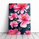 Carnation Flower Splatter Vol.3 Canvas Print Wall Art Framed Picture Large