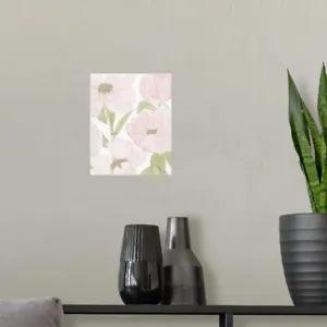 Veiled Peonies II Poster Art Print, Peony Home Decor