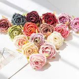 10pcs Roses Silk Flowers Heads Party Wedding Bouquet Garland Home Floral Decor