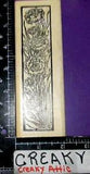 CARNATIONS BOUQUET FLOWERS BORDER RUBBER STAMP