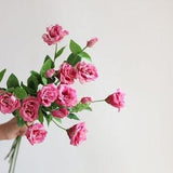 27.5" Faux Real Touch Lisianthus Eustoma Blossom Branch-Melberry/Fuchsia, DIY Floral | Wedding/Home Decoration/Bouquets/Centerpieces | Gifts