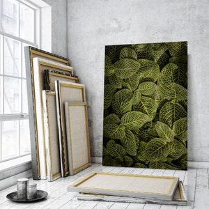 Green Leaves Plant Original Design Decor for Home, Leaves Print Canvas, Plants Design Decor for Wall, Nature Wall Art, Plants Print