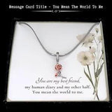 Gift For Bestie Sterling Silver Rose Gold Plated Carnation Necklace | Message