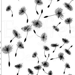 dandelion dandelions flying seeds Resin foil - nature flowers inlay -  resin inserts - resin sheet - transparency - inlay -