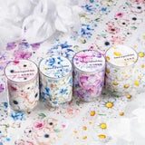 Flowers Blooms Holographic PET Adhesive Masking Tape Journals Card DIY Stickers