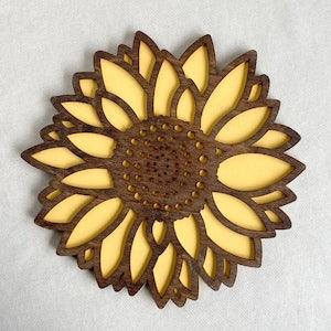 Layered Wooden Sunflower