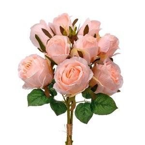 Premium Roses for Bouquet Bridal  DIY Wedding Decor Craft Supplies For Floral Arrangement Artificial Silk Flowers for Nursery Baby Shower