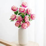 3 Heads Artificial Flower Peony Bouquet Silk Floral Wedding Backgrounds 65cm New