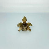 Brass Orchid Brooch
