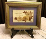 Beautiful Vintage Pressed Framed Pansy Flowers and Poem by Joyce Corn Roberts