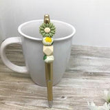 Flower Pen || Silicone Bead Pen with Daisy and Boho flower beads || Beaded a pen || Back to School Pen