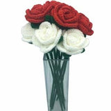 Crochet rose pattern, crochet flowers, corchet bouquet, roses bouquet, flower bouquet