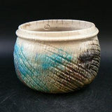 Raku Ceramic Planter for Indoor Plants with Drainage Hole