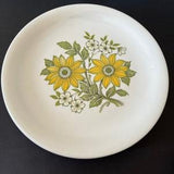 Greenwood Pattern Floral Wood and  Sons England Genuine Ironstone Dinner Plates Set of 5 Dinnerware Retro Kitchen Vintage