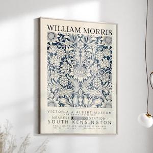 Sunflower, William Morris Print, Exhibition Poster, Textile Wall Art, Art Nouveau Print, Large Wall Art Canvas #130