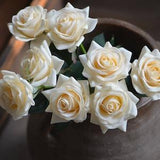 Pale Champagne Roses Real Touch Flowers DIY Wedding Flowers Silk Bridal Bouquets Wedding Centerpieces
