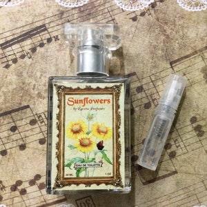 Sunflowers Perfume Spray 5 ml sample summer flower fragrance girls floral symbol vintage fresh made In Canada parfum Honey moss wild  scent