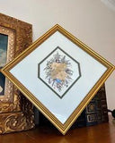 vintage gold framed dried florals
