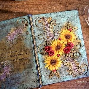 Personalized Sunflower Journal, Custom Flower Journal, Engraved Blank Journal, Vegan Journal, A5 Notebook, Custom Diary