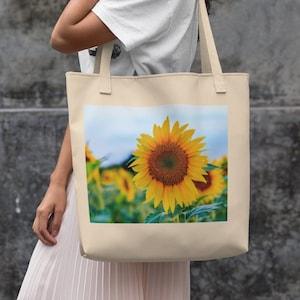 Sun flower Love bag Sunflowers Tote Bag Botanical Beauty Bag  Shopping Bag Gift For Women Totes Summer Gift Idea, Birthday Gift Bag