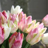 Large Tulip Artificial Flowers Bridal Bouquet Hotel Home Wedding Decoration Desktop Art Fake Flower