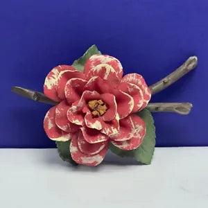 Capodimonte porcelain flower Italy figurine sculpture tulip rose carnation fabar