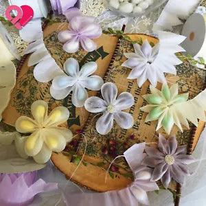 Star Flower Petal Pull Bow Ribbon Pouch Jordan Almond Holder Party Wedding Favor