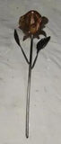 Vintage Metal Flower Carnation? Rose Copper 14 Inch Display