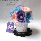 Pastel Rose Bouquet Sequin Cup Kawaii Flowers Gift Decor Flowers Mother's Day Gift Shabby Chic Flowers Fairy Pastel Room Decor, Faux Bouquet