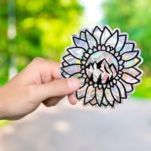 Sunflower Mountains Rainbow Sun Catcher Window Cling, Sun Catcher Sticker, Rainbow Prism, Window Decor, Rainbow Maker, Crystal Decal