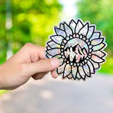 Sunflower Mountains Rainbow Sun Catcher Window Cling, Sun Catcher Sticker, Rainbow Prism, Window Decor, Rainbow Maker, Crystal Decal