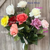 WHOLESALE-48 STEMS Real Touch 17" Long real touch rose stem-Bouquet centerpiece tabletop arrangements boutonniere corsage