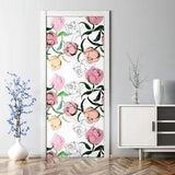 Bubble Free Door sticker Peony Buds Floral Flowers Peonies self adhesive art