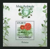 Mozambique 2010 Stamps Sheet Environment peonies Flowers MNH #14223