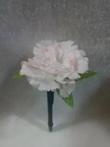 Flower Pen -- Pink And White  Carnation -- NEW With Black Ink Combined Shipping