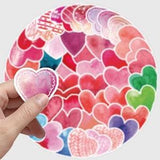 Heart Stickers | Valentine Stickers | Set of 50 | SAME day SHIPPING! | Love Stickers | Valentines Day stickers | Laptop Sticker