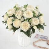 1 Pc Big Heads/Bouquet Peonies Artificial Flowers Silk Peonies Bouquet 4 Bud Flo
