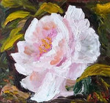 Pink Peonies Impasto Oil Painting On Canvas Pink Peony Flowers Art 8????8"
