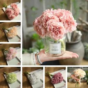 1 Bouquet Artificial Fake Peony Home Silk Flower Bridal Hydrangea Decor Wedding