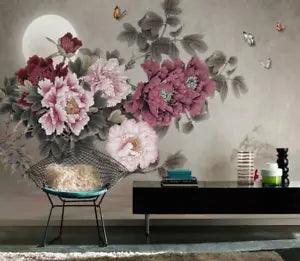 3D Peony Flower 22689NA Wallpaper Wall Murals Removable Wallpaper Fay